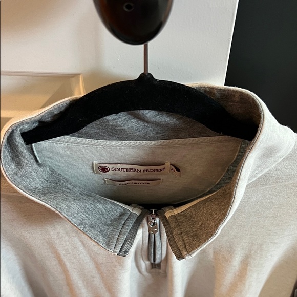 Southern Proper Light Gray Zip-Up Sweater - Picture 3 of 3